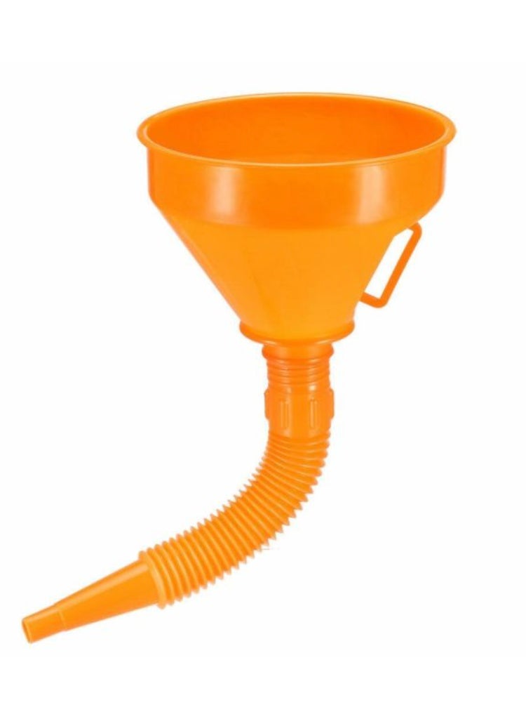 Oil Funnel | Large Funnel with Wide Mouth and Filter | Transmission Fluid Funnel, Oil Tank Funnel in Orange for Car Oil, Car Accessories - Image 1